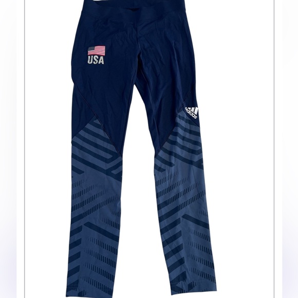 adidas Women's USA Volleyball Performance Long Tights M - Picture 4 of 10